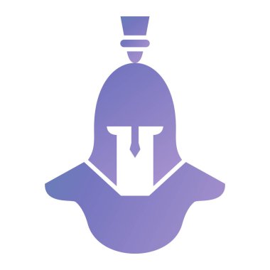 medieval knight helmet icon vector. isometric pirate hat sign. isolated contour symbol illustration