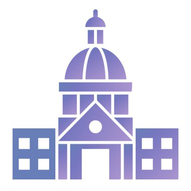 Bina. Web simgesi basit illüstrasyon