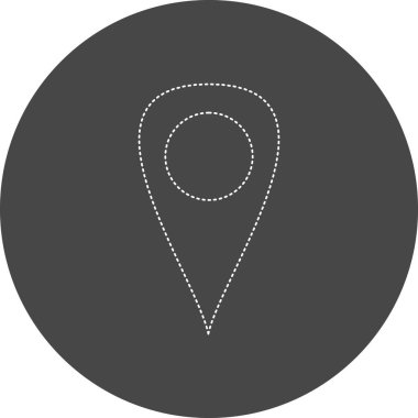Location web icon, simple illustration of gps 