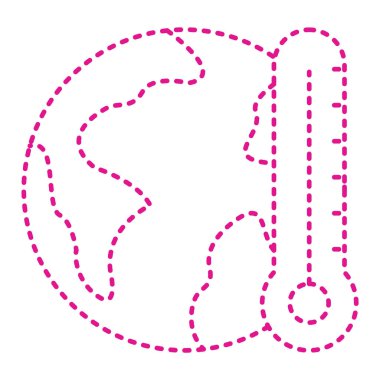 earth planet icon. simple illustration of globe vector symbol for web design isolated on white background