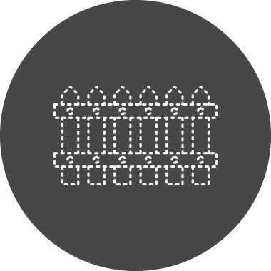 çit modern simge vektör illüstrasyonu