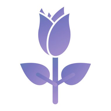 Çiçek. Web simgesi basit illüstrasyon