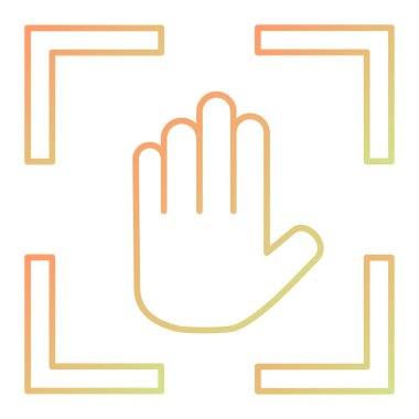 El simgesi vektörü, çizgi çizgisi işareti