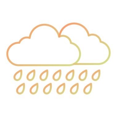 weather forecast icon. cartoon of cloud vector illustration. isolated on white background