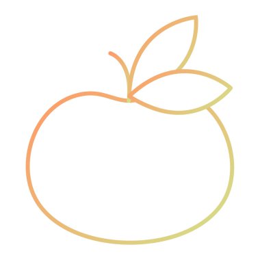 elma ikonu vektör illüstrasyonu