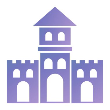 Şato. Web simgesi basit illüstrasyon