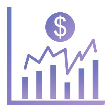 finansal grafik simgesi, vektör illüstrasyonu