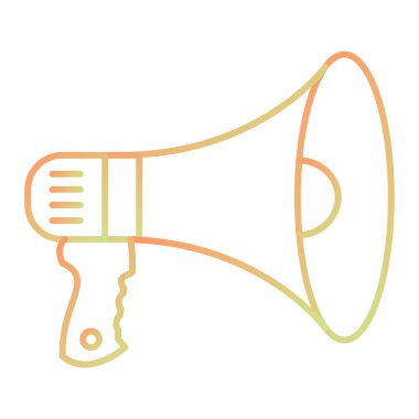 megafon düz simge, vektör illüstrasyonu