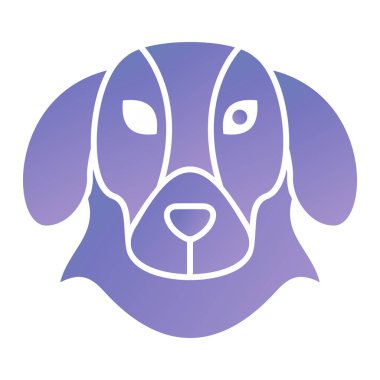 Köpek. Web simgesi basit illüstrasyon