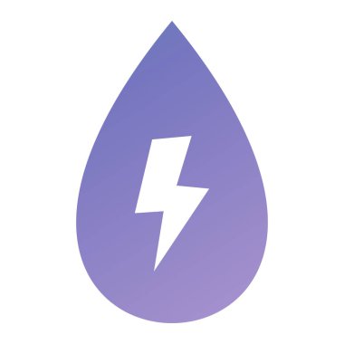 illustration of an isolated power icon with a lightning