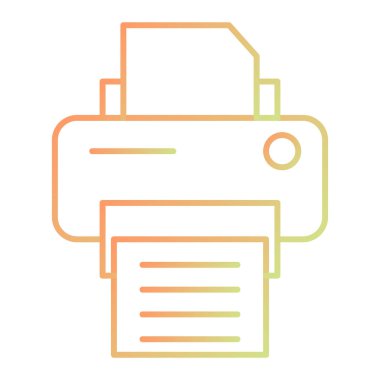 Yazıcı. Web simgesi basit illüstrasyon