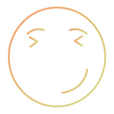 smile face icon in comic style. an illustration isolated on white background.