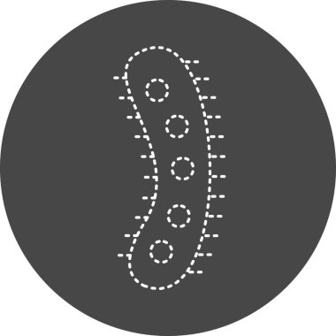 Bakteriler. Web simgesi basit illüstrasyon 