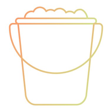 bucket icon. outline illustration vector icons for web