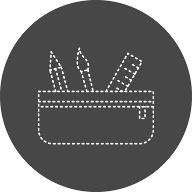 Pencil Case icon, vector 