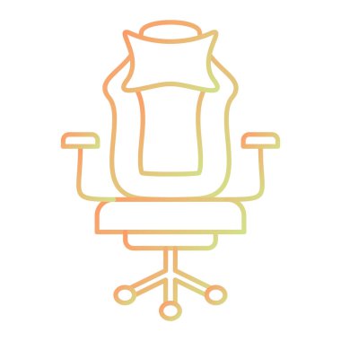 Ofis koltuğu ikonu. vektör illüstrasyonu