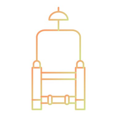 Otel odası ikon vektör çizimi tasarımı