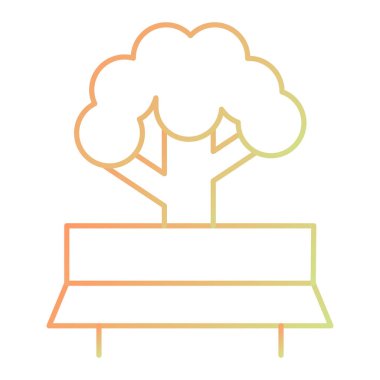 Ağaç simgesi vektörü web ve mobil uygulama tasarımınız için beyaz arkaplanda izole edildi, bitki logosu kavramı