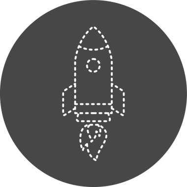 Roket. Web simgesi basit tasarım