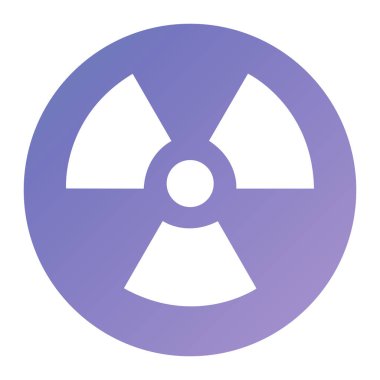 radiation sign icon. flat illustration of radioactive vector symbol for web design