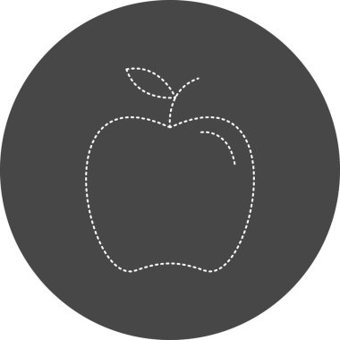 Elma. Web simgesi vektör illüstrasyonu