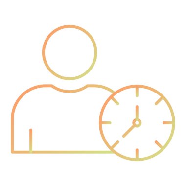 Zaman yönetimi simgesi vektör illüstrasyonu