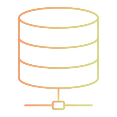 veritabanı. Web simgesi basit illüstrasyon