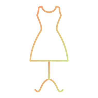 Kıyafet ikonu. Web için kıyafet vektör sembolünün özet çizimi