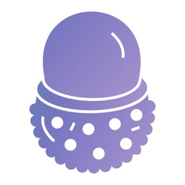 Noel şapkası ikon vektör çizimi tasarımı