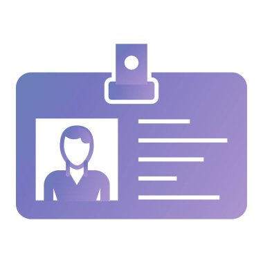 Kimlik kartı simgesi, vektör illüstrasyonu