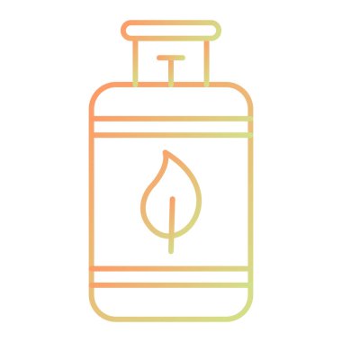 Yağ şişesi ikonu. Web için gaz yakıcı vektör simgelerinin özet çizimi