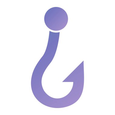 balık kancası ikon vektör çizimi tasarımı