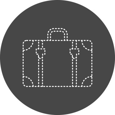 Çanta Vektörü Kabartma Simgesi Tasarımı 