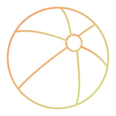 Modern b 'nin vektör illüstrasyonu basketbolun ikonundan yoksun