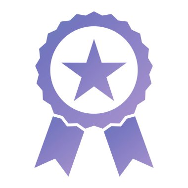 Yıldız Rozeti simgesi, vektör illüstrasyonu