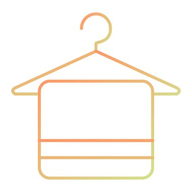 hanger with towel icon vector illustration