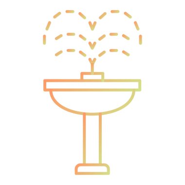 Çeşme simgesinin vektör illüstrasyonu