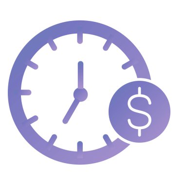 zaman yönetimi vektörü düz renk simgesi