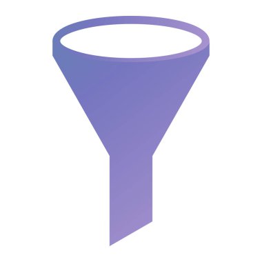 funnel icon. simple illustration of water drop vector icons for web