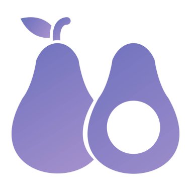 avokado simgesi vektör çizimi