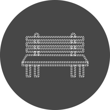 Yedek kulübesi Web simgesi basit illüstrasyon