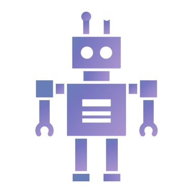 Robot simgesinin vektör illüstrasyonu