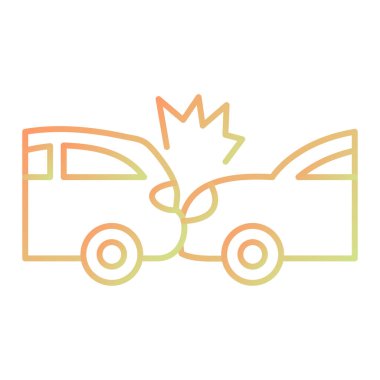 car accident icon. outline illustration of eco truck vector icons for web