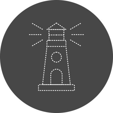 Deniz feneri simgesinin vektör illüstrasyonu