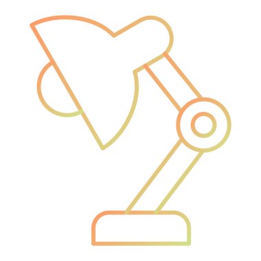 desk lamp icon. simple illustration of office table vector icons for web