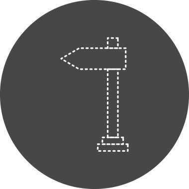 vector illustration of Signboard Left icon