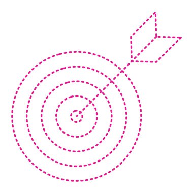 ok ikonlu hedef. vektör illüstrasyonu