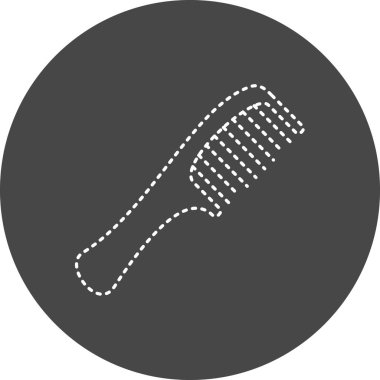 Saç Tarağı Vektör Kabartma Simgesi Tasarımı 