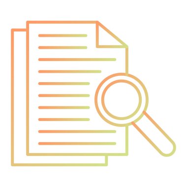 belge simgesi. Web için basit arama vektör simgeleri çizimi