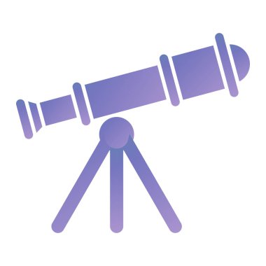 Teleskop. Web simgesi basit illüstrasyon